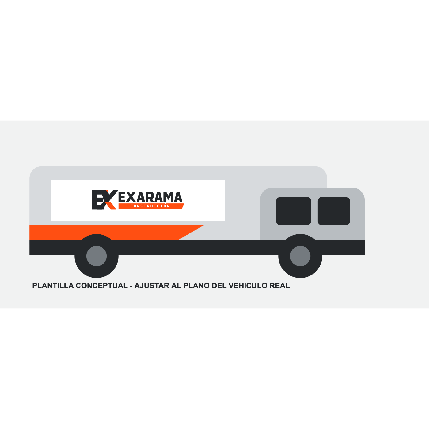 Aplicación conceptual de Exarama Construcción en vehículo de trabajo